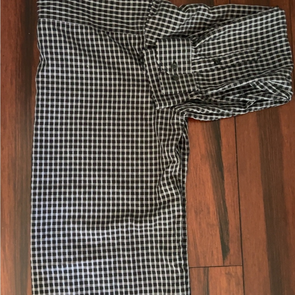Bugatchi Black and White Checked Lightweight Shir… - image 3